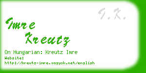 imre kreutz business card